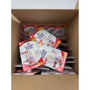 LOT of 48 CLEAR EYES Redness Relief Sterile Eye Drops - 0.2 Oz Free Shipping